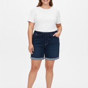 Just Be Navy Jean Shorts